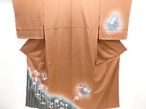 蝶に松菊梅模様訪問着